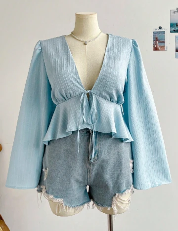 Bluza SHEIN CURVE, bleu