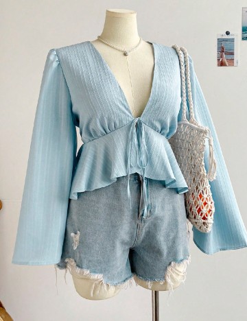 Bluza SHEIN CURVE, bleu