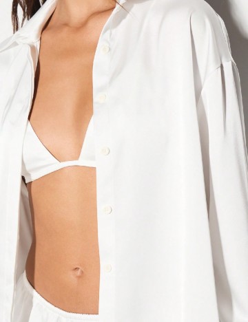 Camasa Oversize KIZN, alb