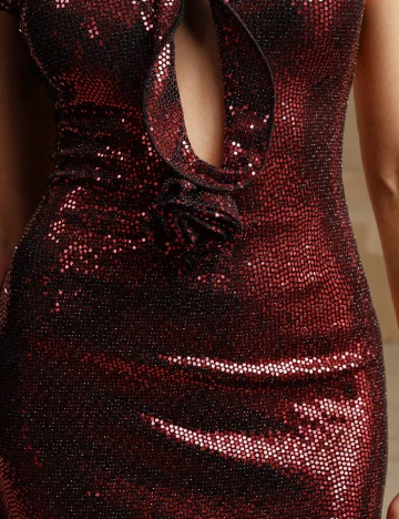 Rochie medie Anewsta, visiniu