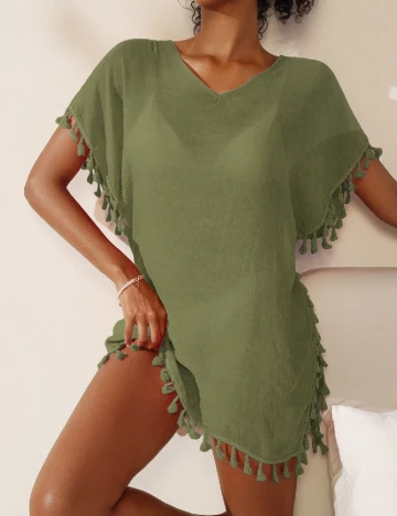 Rochie de plaja SHEIN, verde