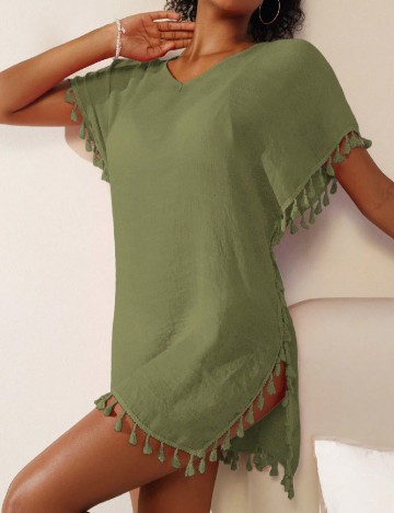 Rochie de plaja SHEIN, verde