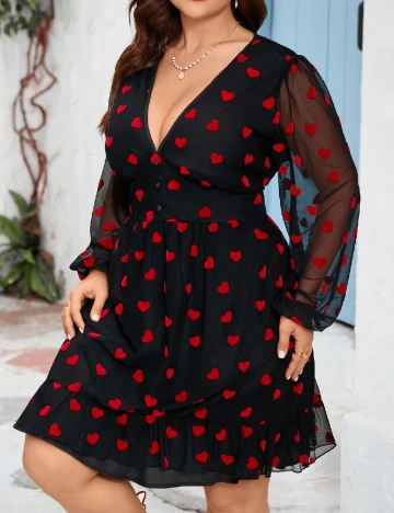 Rochie scurta SHEIN CURVE, negru