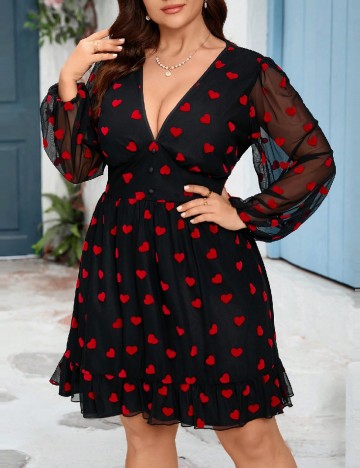 Rochie scurta SHEIN CURVE, negru