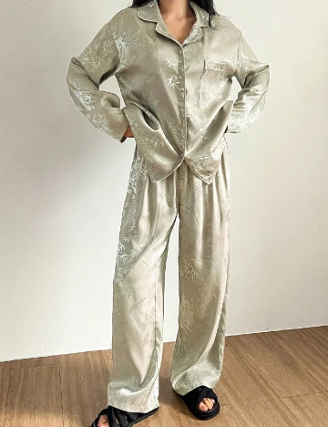 Pijama Dazy, gri/verde