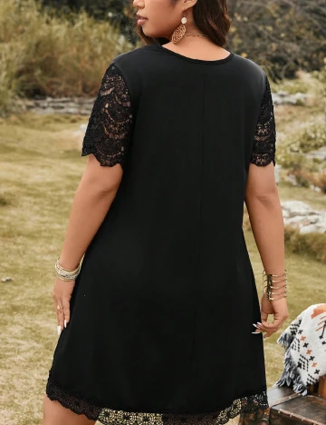 Rochie scurta SHEIN CURVE, negru