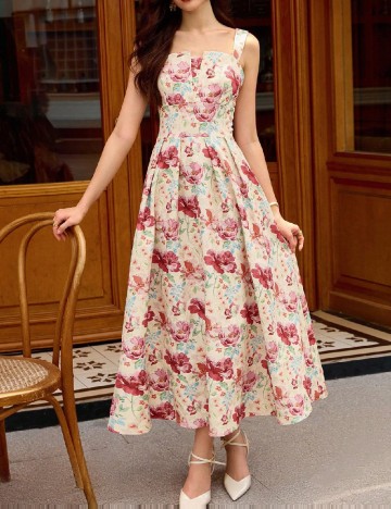 Rochie medie SHEIN, floral print