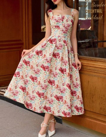 Rochie medie SHEIN, floral print