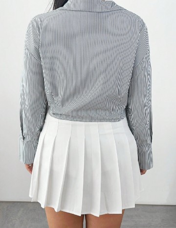 Camasa SHEIN CURVE, alb/negru