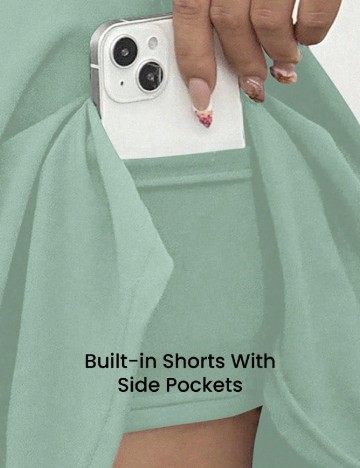 Fusta pantalon SHEIN, verde