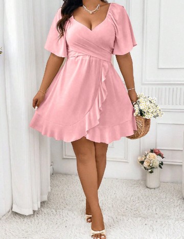 
						Rochie scurta SHEIN CURVE, roz