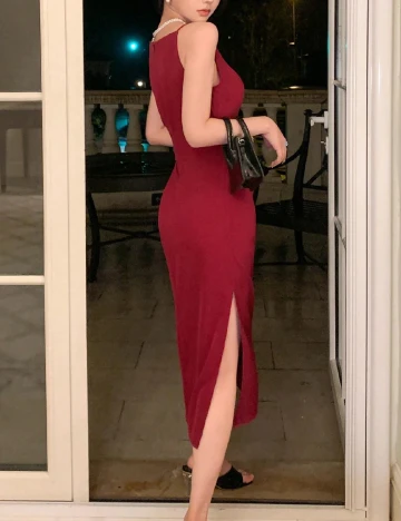 Rochie medie Dazy, visiniu