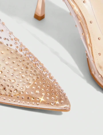 Pantofi Cuccoo, transparent/crem