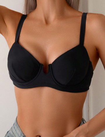 Sutien de baie SHEIN, negru