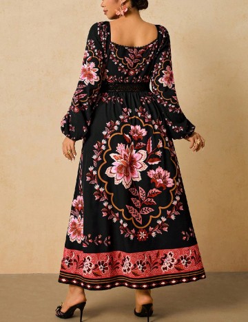 Rochie lunga SHEIN CURVE, floral print