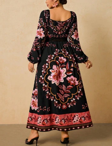 Rochie lunga SHEIN CURVE, floral print