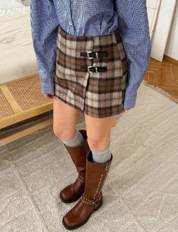 Fusta pantalon SHEIN, maro