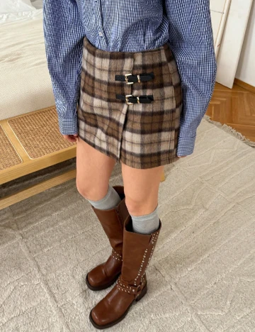 Fusta pantalon SHEIN, maro