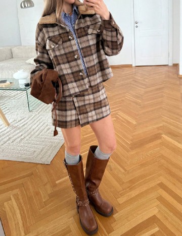 Fusta pantalon SHEIN, maro