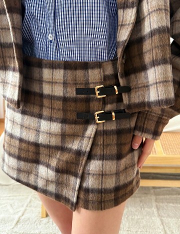 Fusta pantalon SHEIN, maro