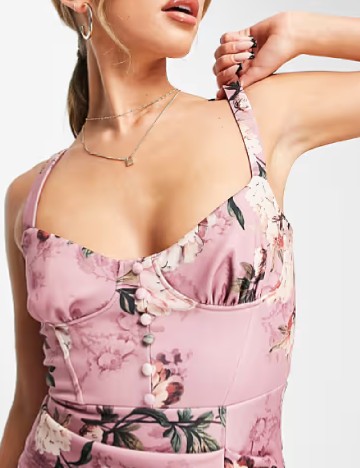 Rochie medie ASOS, roz