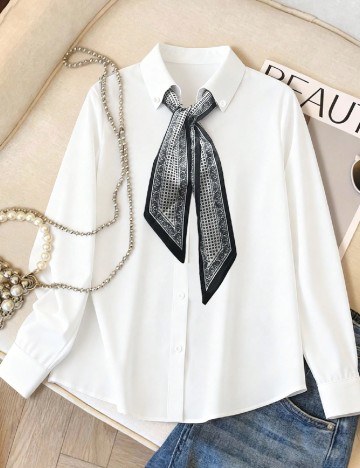 
						Camasa SHEIN CURVE, alb