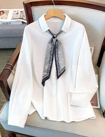 Camasa SHEIN CURVE, alb