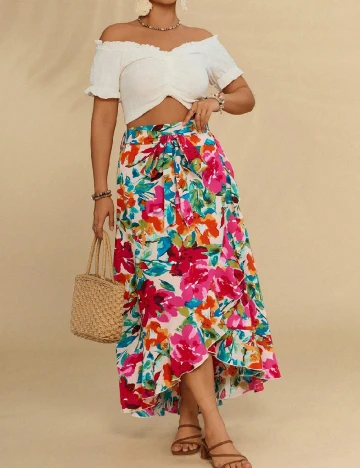 Fusta SHEIN CURVE, mix culori