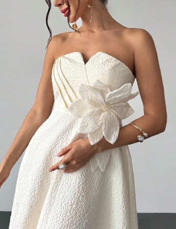 Rochie medie SHEIN, ecru