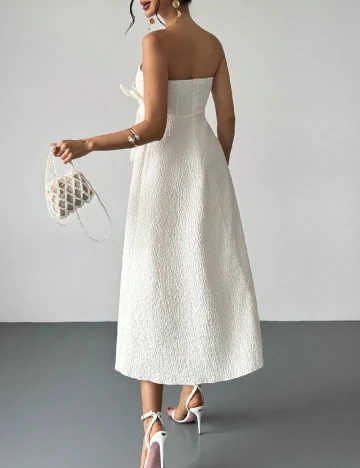 Rochie medie SHEIN, ecru