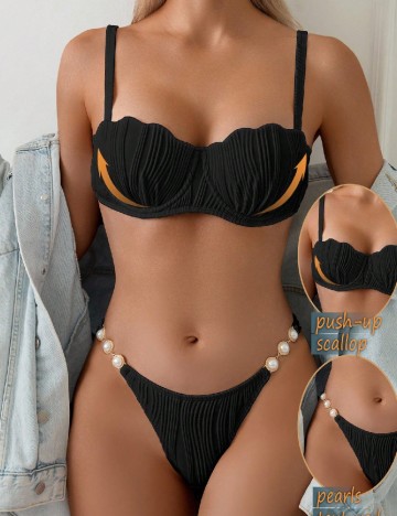 
						Costum de baie SHEIN, negru