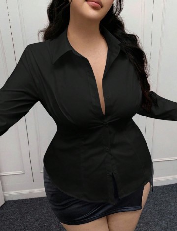 
						Camasa SHEIN CURVE, negru