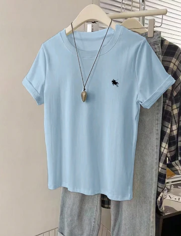 Tricou SHEIN CURVE, albastru