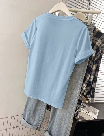 Tricou SHEIN CURVE, albastru