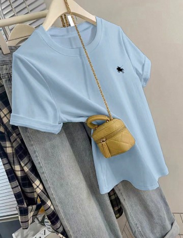 Tricou SHEIN CURVE, albastru