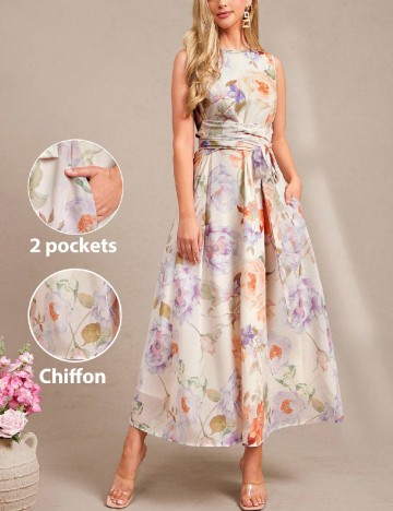 
						Rochie lunga SHEIN, floral print