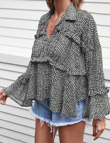 
						Bluza SHEIN, alb/negru