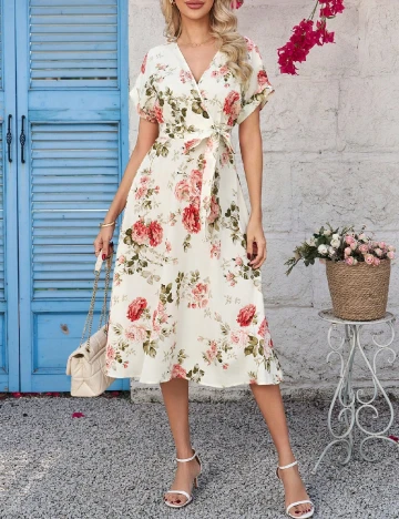 Rochie medie SHEIN, floral print