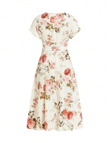 Rochie medie SHEIN, floral print