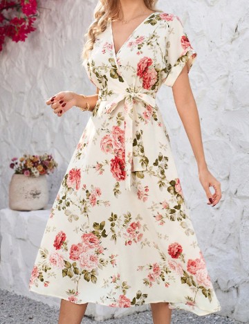 Rochie medie SHEIN, floral print
