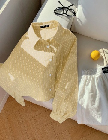 Camasa Oversize SHEIN, galben