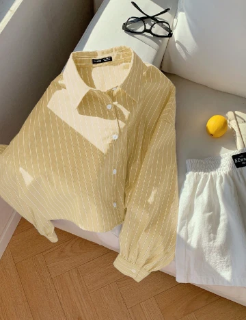 Camasa Oversize SHEIN, galben