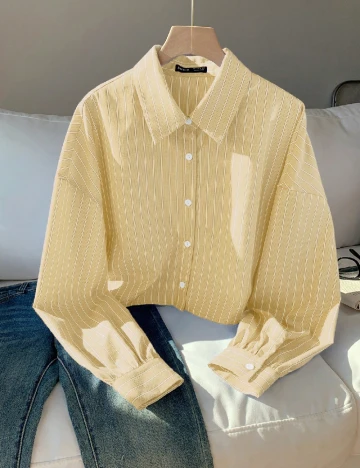 Camasa Oversize SHEIN, galben