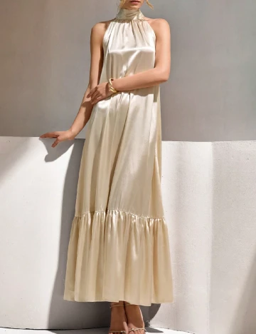 Rochie lunga SHEIN, crem