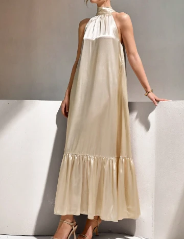 Rochie lunga SHEIN, crem