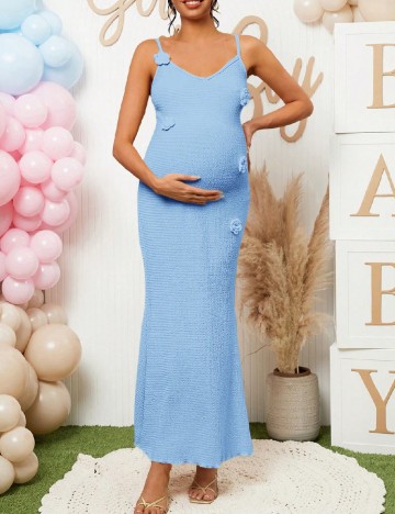 
						Rochie lunga SHEIN Maternity, albastru