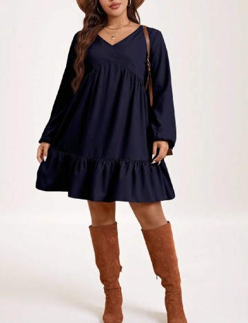 
						Rochie scurta Emery Rose Curve, bleumarin