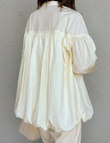 Jacheta Oversize Friful, alb