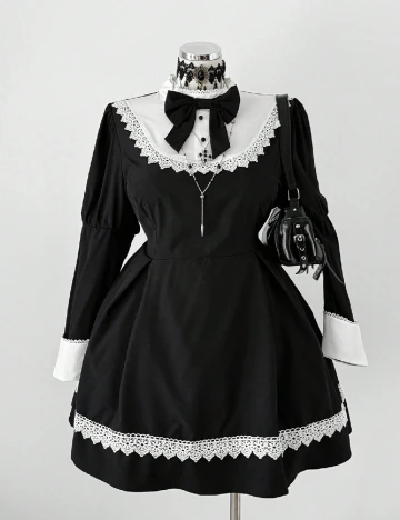 Rochie scurta SHEIN CURVE, negru