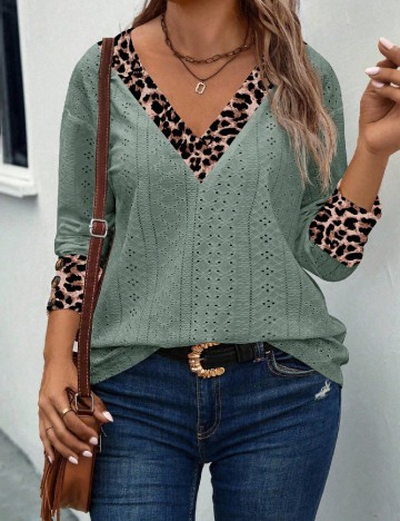 Bluza SHEIN CURVE, verde